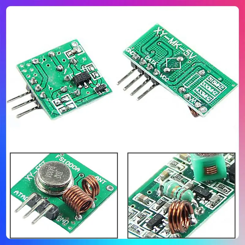 433Mhz RF Transmitter Receiver Modules Super Regenerative Wireless Chip For Arduino/ARM/MCU WL 433Mhz Transmitter Receiver Board