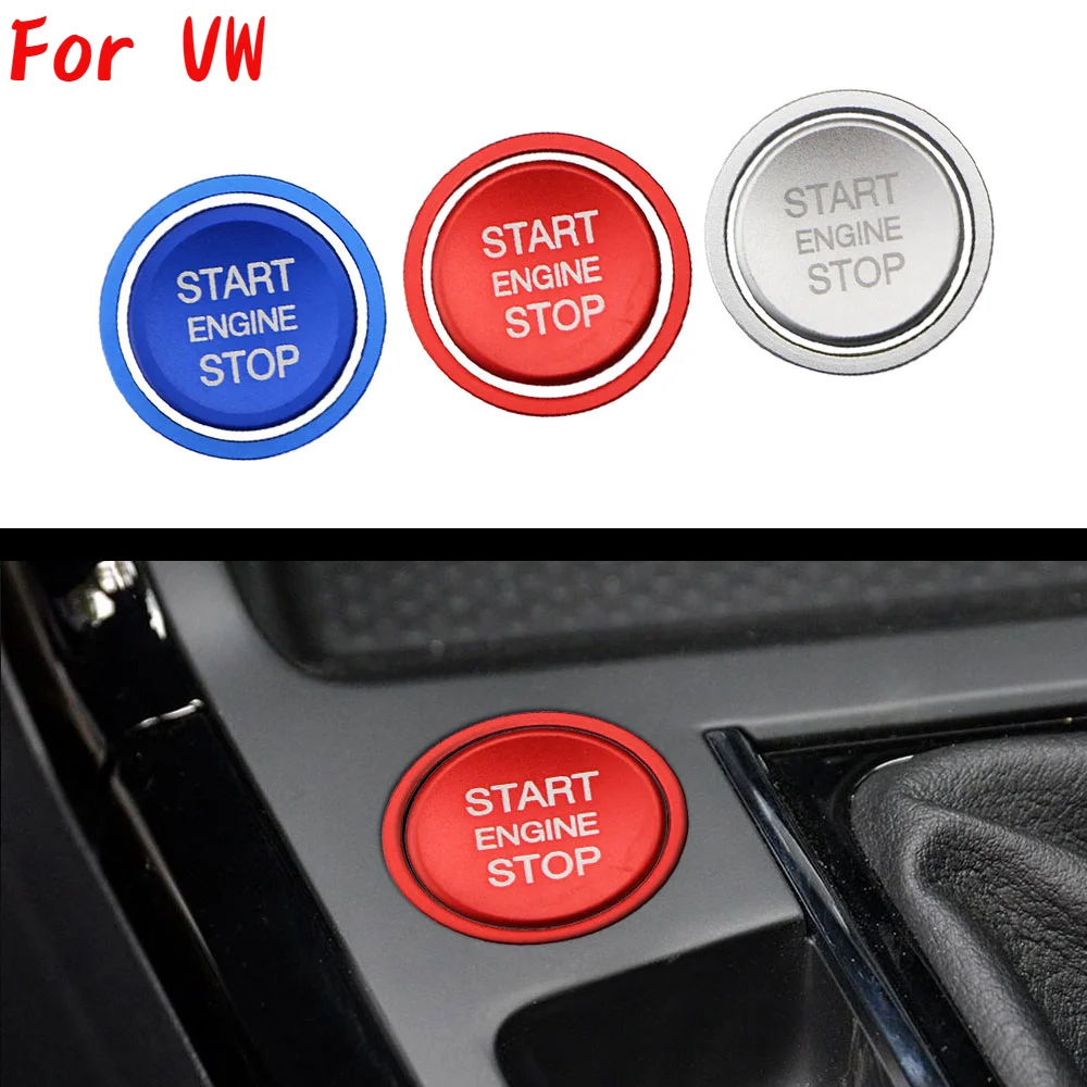 For VW Volkswagen Arteon CC Passat B8 Golf 7 Magotan Jetta T-Roc Engine Start Stop Button Ignition Ring Car Interior Trim