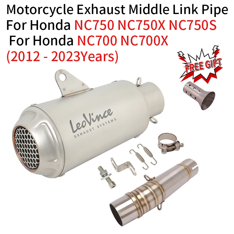 Pro Honda NC700 NC700X NC750 NC750X NC750S 2012 - 2023 leo vinci motocykl výfuk uniknout tlumič výfuku prostřední objímka dýmka uhlík DB ki