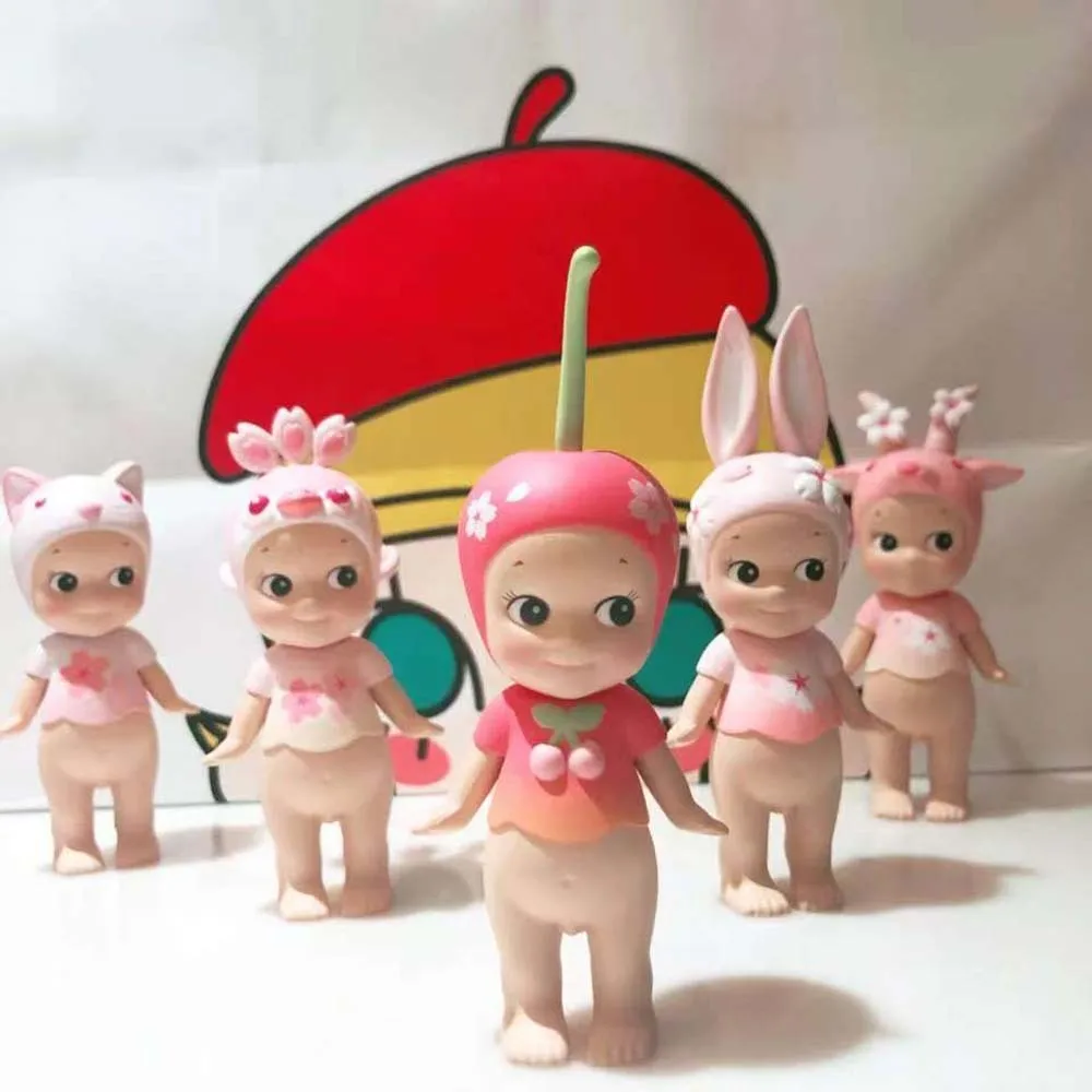 Sonny Angel Mini Figure Cherry Blossom Series Blind Box  Model Anime Doll Desktop Ornament Decor Toy Girl Birthday Gift