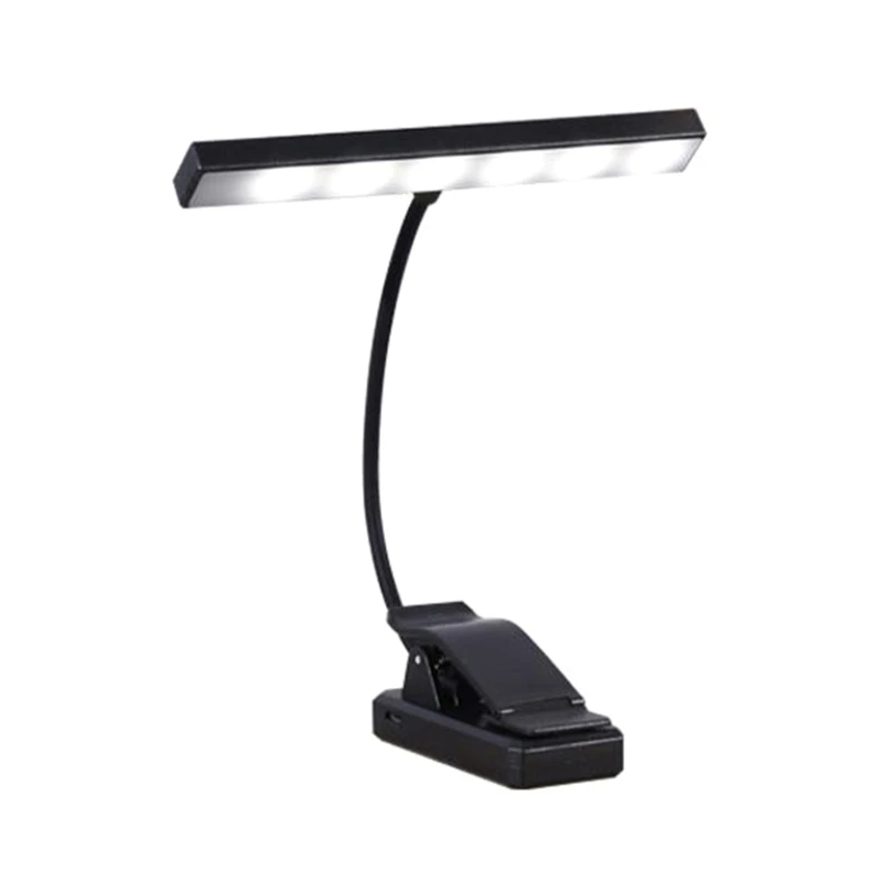 

Book Light for Reading Rechargeable Book Light with Clip Eye Caring Lightweight Book Light 18 LED Piano Music Stand Lamp G6KA