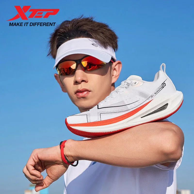 Xtep One Piece Modeling 5.0 Durable Rebound Height-Increasing Male Running Shoes Jogging Sports Sneakers 874219110036