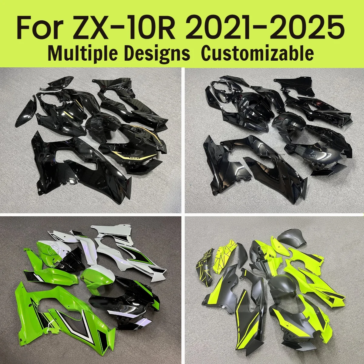 

Motorcycle Bodywork Fairings for Kawasaki ZX 10R 2021-2025 Free Custom Injection Fairing Kit ZX10R 21-25