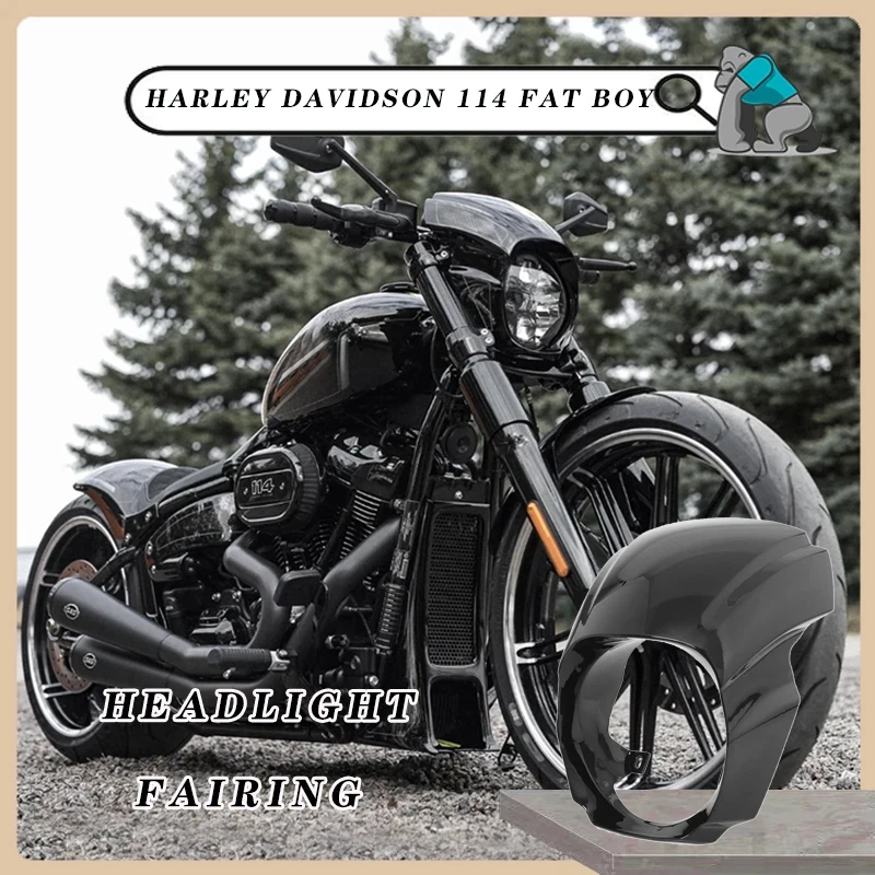 Motorcycle Front Headlight Fairing Windshield Cover For Harley-Davidson 114 Fat Boy Softail Breakout FXBR FXBRS 2018-2022
