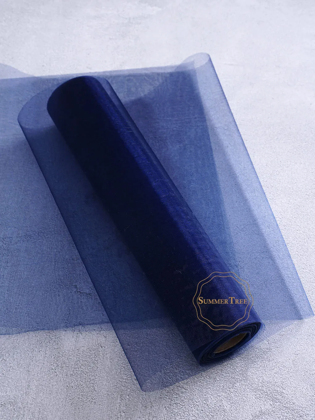 25M x 29CM Navy Blue Sheer Organza Roll Fabric DIY Wedding Party Chair Sashes Bows Table Runner Swag Decor