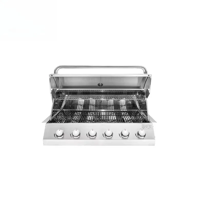 Stainless Steel BBQ Built-in Recessed Gas Grill for Outdoor Kitchen & Garden Table