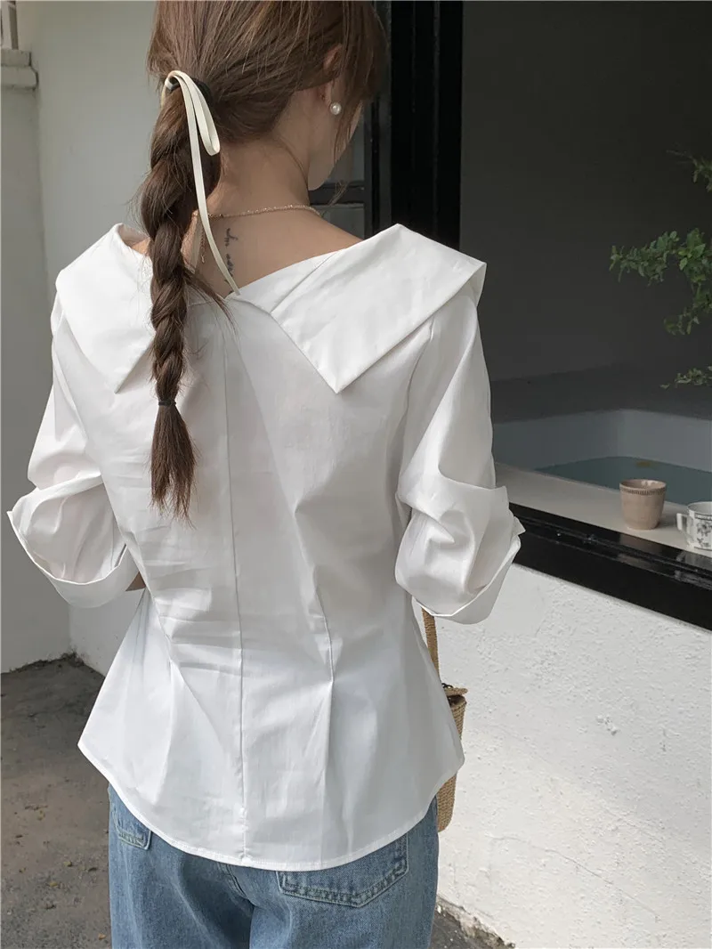 Elegan Feminino V-neck Shirts & Blouses 2024 Woman Blusas Tunic Camisas Korean Fashion Ropa Mujer Spring Summer New Tops