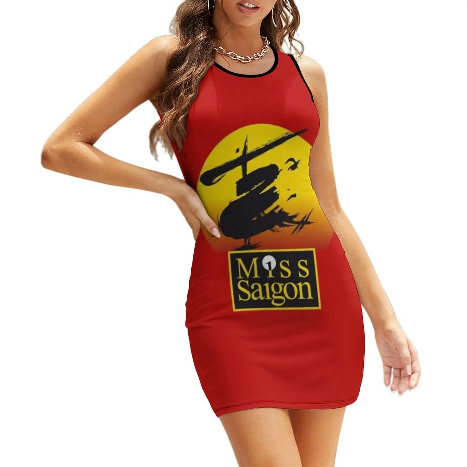

Miss Saigon Sleeveless Sundress Dresses for wedding party Women's summer dresses dresses for woman Woman clothes