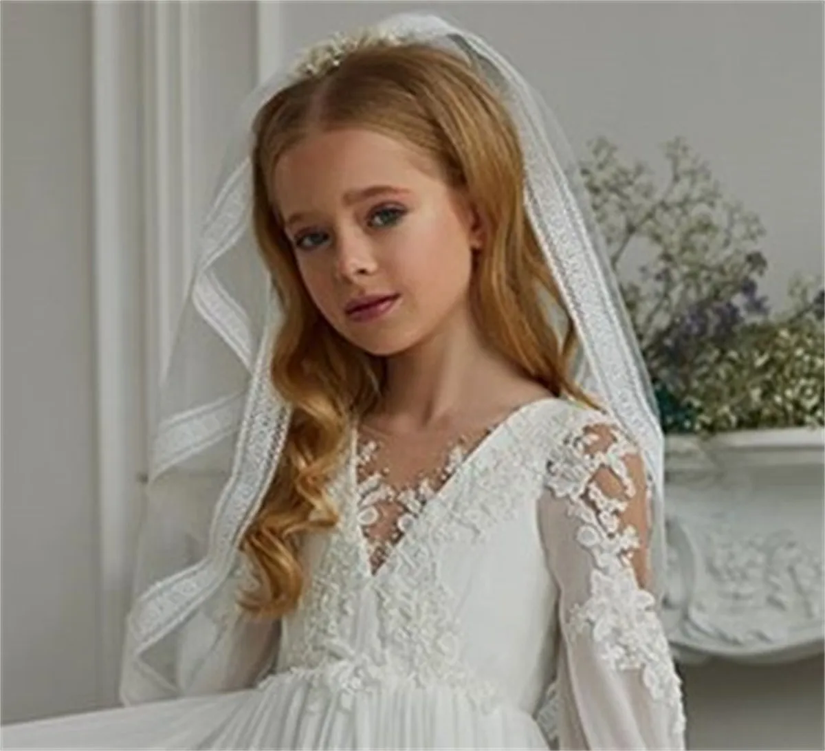 New Design Boho Flower Girl Dresses For Wedding Long Sleeves Princess Birthday Evening Party A-line First Communion Gown