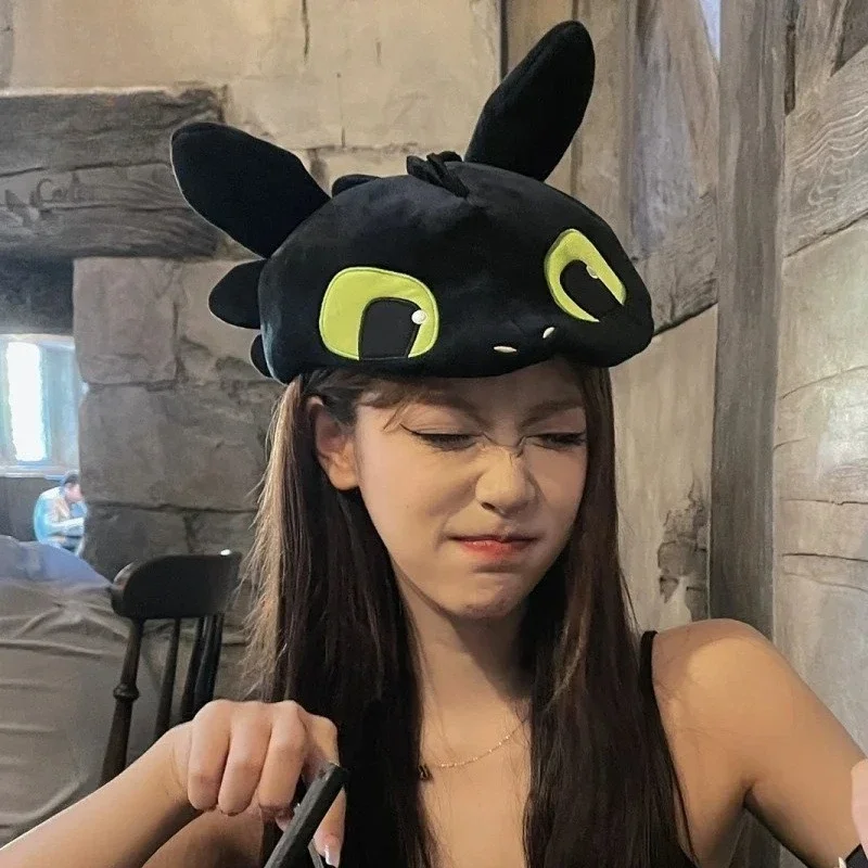 

How To Train Your Dragons Funny Toothless Hat for Women Autumn Winter Cute Cartoon Couple Photo Headgear Novelty Beanie Cap