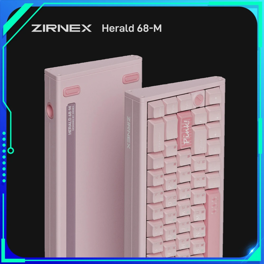 ZIRNEX Herald68-M Magnetic Switch Mechanical Keyboard Aluminium Alloy RGB Wired Gaming Keyboard 68Keys Custom Pc Gamer Accessory