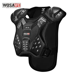 WOSAWE Kids Chest Vest Motocross Waistcoat Motorcycle Chest Back Shoulder Vest Child Cycling Racing Skateboarding