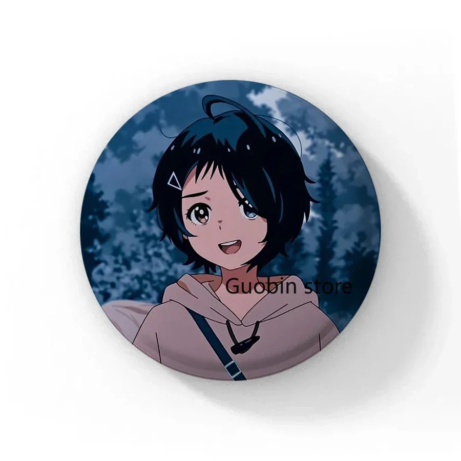 58mm Wonder Egg Priority Brooch Ohto Ai Cosplay Badge Lapel Pin Anime Accessories for Clothes Backpack Decoration Fans Gifts