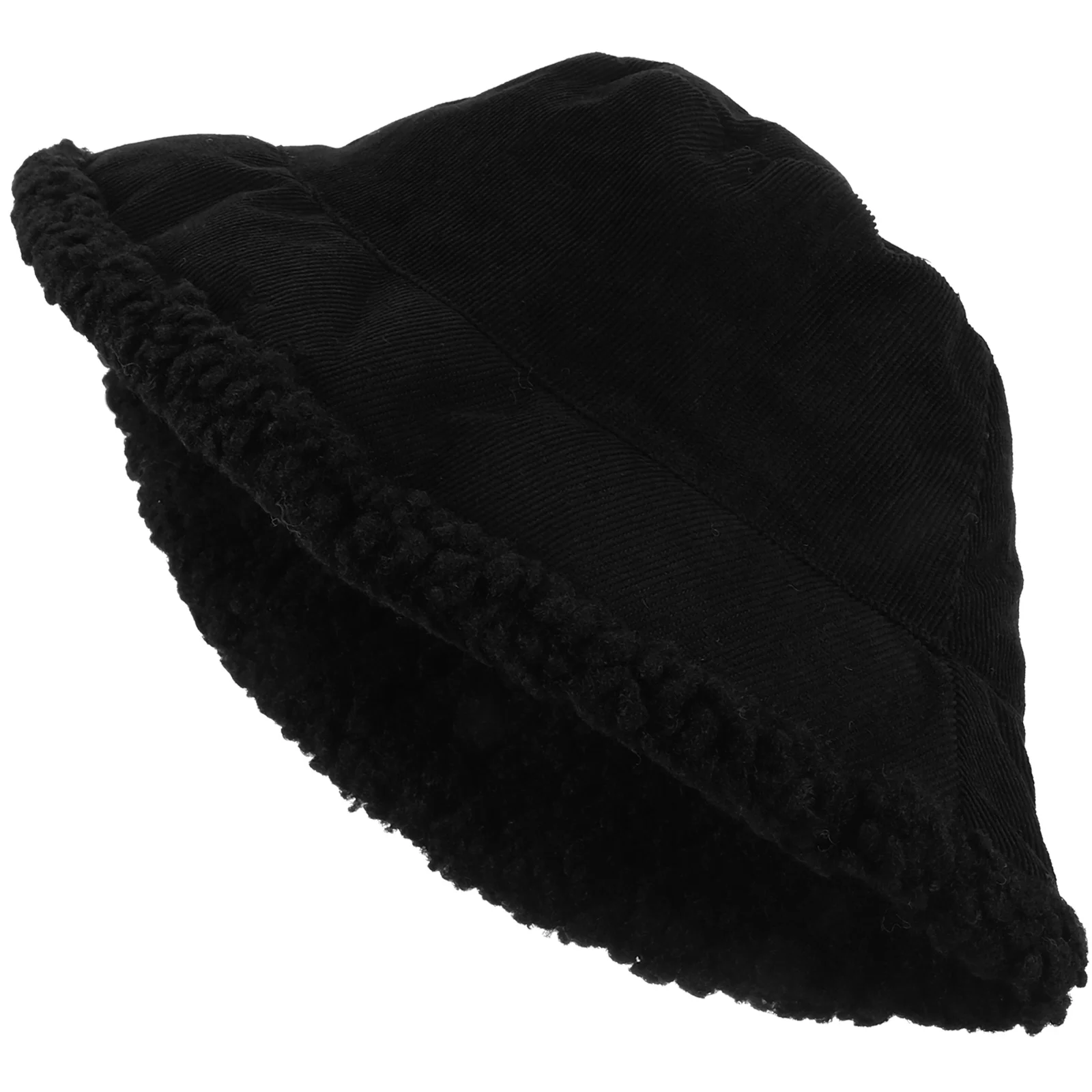 

Lamb Wool Warm Winter Hat Fabrics Foldable Durable Winter Bucket Autumn Fisherman Hat Cap Soft Comfortable