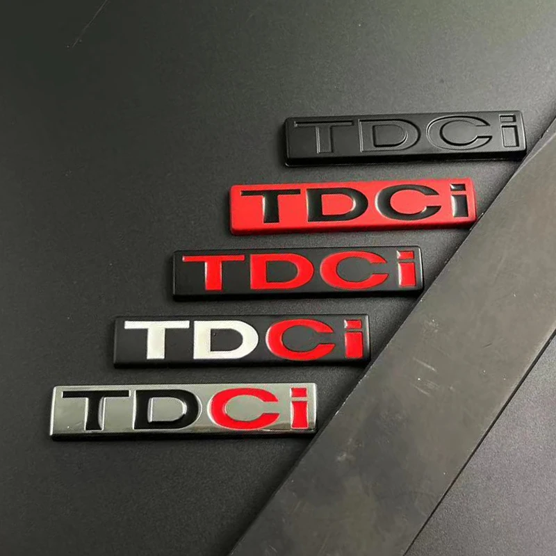 3d Metal Black Chrome Logo TDCI Emblem Car Fender Trunk Badge For Fiesta Kuga Mondeo MK3 Focus MK2 TDCI Sticker Accessorie