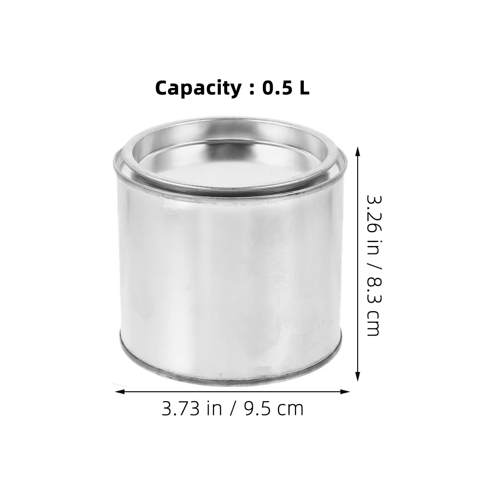 4 قطعة 0.5L علب تخزين معدنية مع أغطية ختم آمن لتقوم بها بنفسك الطلاء خلط علب الطلاء بقايا قابلة لإعادة الاستخدام دلاء الحرفية دائم