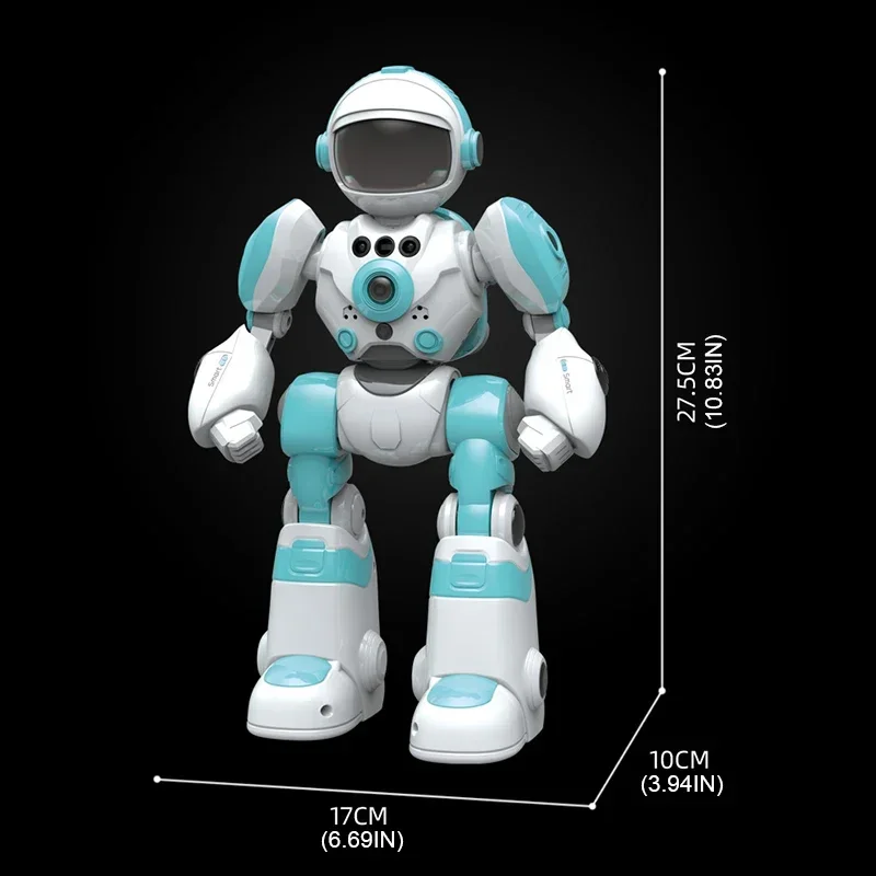 Robot Intelligent RC, enregistrement vocal avec lumières, programmation, télécommande, musique, danse, jouet électrique pour enfants, cadeau