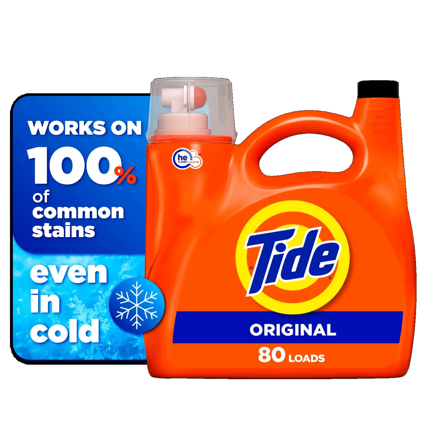 Tide Liquid Laundry Detergent, Original, 80 Loads, 105 fl oz, HE Compatible