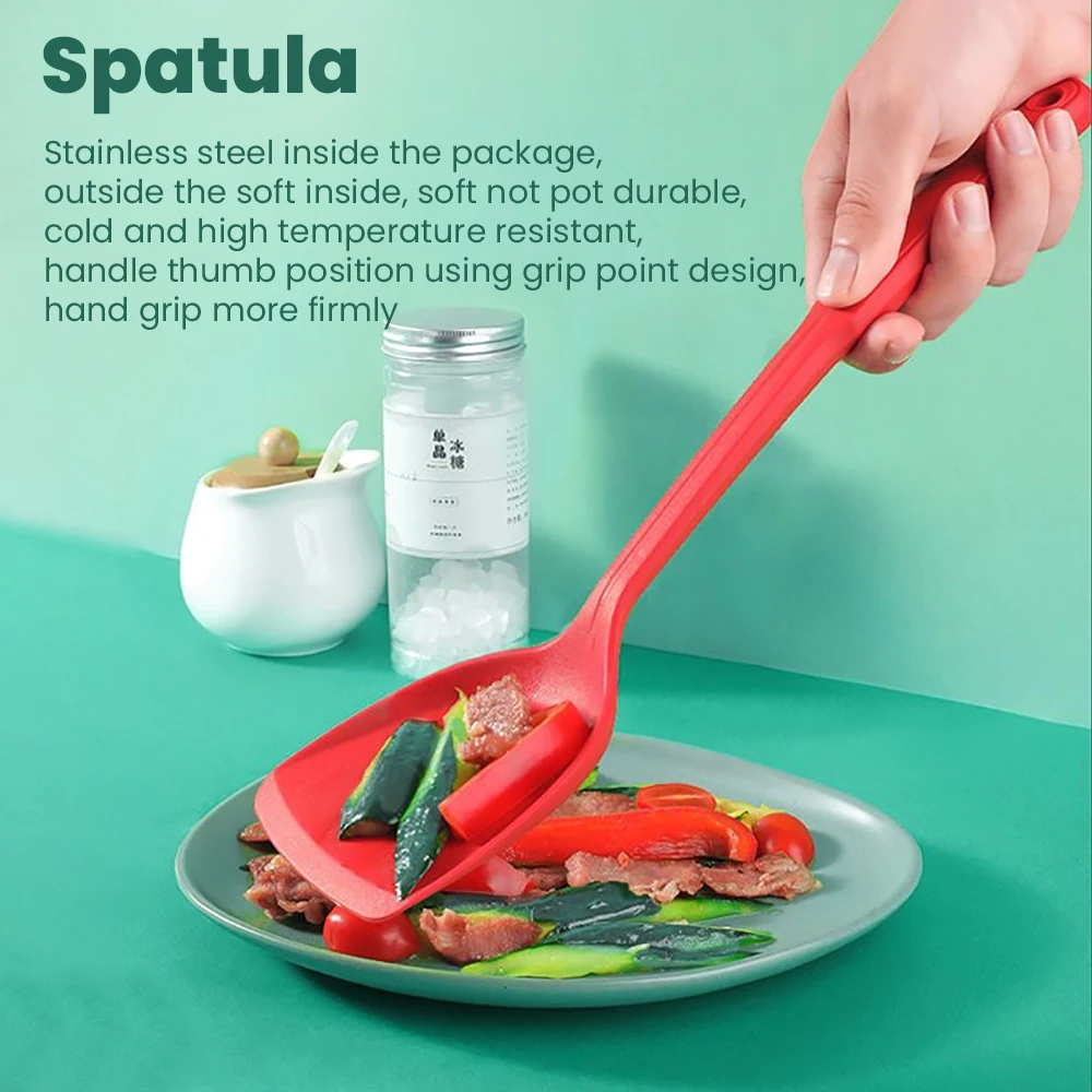 Household Kitchen Items Non-stick Pan Spatula Silicone Kitchenware Spatula 10-piece Silicone Spatula Kitchenware