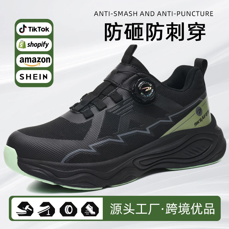 Men'S Autumn Winter High‑Top Safety Shoes Steel Toe Anti‑Smash Anti‑Puncture Anti‑Slip Wear‑Resistant Protective Footwear For Co