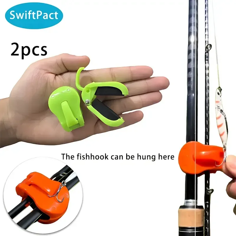 2 Stück Schnellverschluss-Angelrutenhalter - Werkzeugloser Einhandhalter für 2-teilige Süßwasser-Ruten, Sicherer Griff Tackle-Organizer