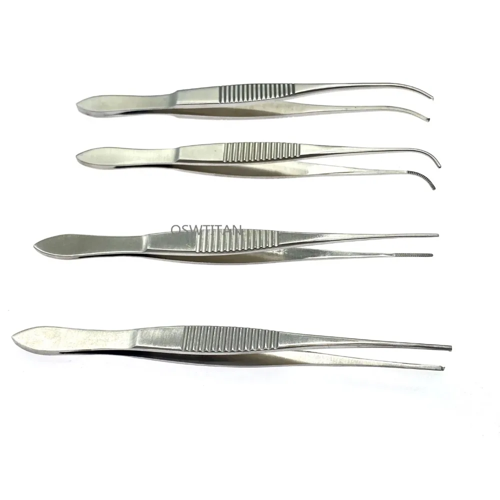 1pcs Conjunctiva Tissue Forceps Tweezers Straight / Curved Tissue Tweezers Ophthalmic Surgical Instruments