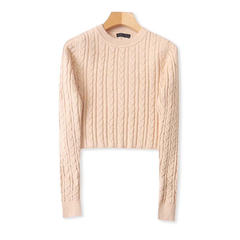 

Women's round Ne Long Sve Knitted Sweater ort Sle Autumn Winter Faion Warm Top Pure Color Commute Sle 08364