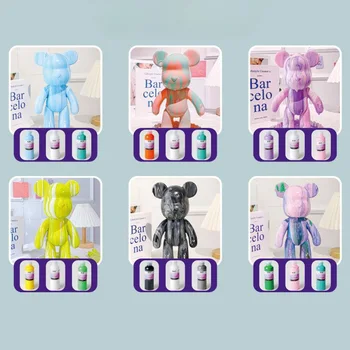 23/33cm heftige Bär flüssige Farbe Set Kinder DIY Modell Emaille Puppe farbige Acrylfarbe Desktop dekorative Ornamente