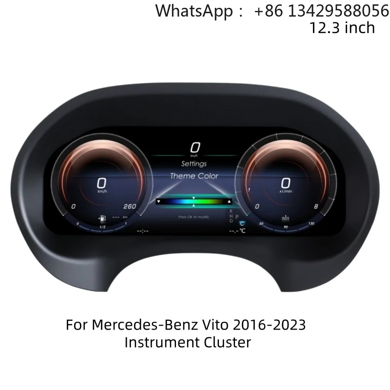 Hot Sale 12.3 Mercedes Vito W447 2016-2023 Dashboard Cluster Digital Cluster Car Speedometer Digital Speedometer Lcd Display