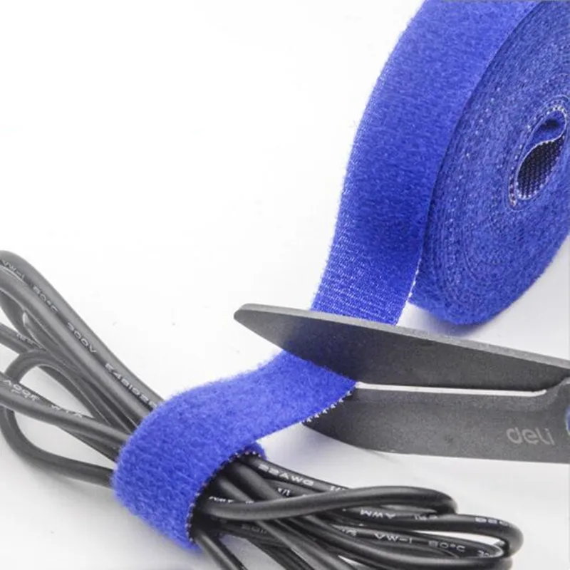 สายรัดตัวหนีบสายเคเบิลไนลอนใช้ซ้ำได้1เมตร, สายรัดสายรัดสายไฟใช้ซ้ำได้ม้วนสายเคเบิลรัดเทปวิเศษ