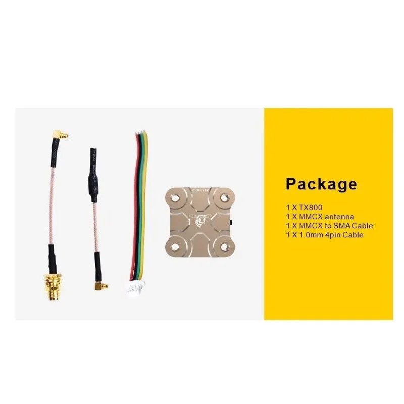 BoMs20X20mm SpeedyBee TX800 5.8G 48CH PitMode 25mW 200mW 400mW 800mW Adjustable Tramp FPV VTX Video Transmitter For Racing Drone