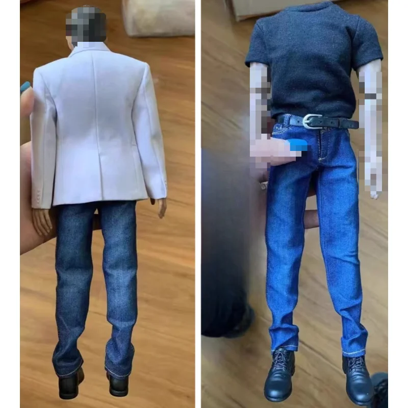 

1/6 масштаб мужской костюм Jacky Cheung пальто футболка брюки обувь комплект одежды солдата модель для 12-дюймовой куклы-бобби аксессуар