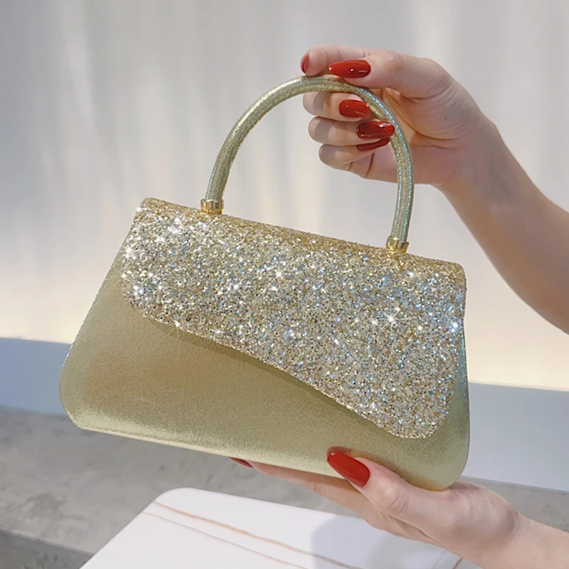 Sparkling Elegant Evening Bag Formal Clutch Bag Temperament Dress Bag Elegant Fashion All-in-one Premium Purse