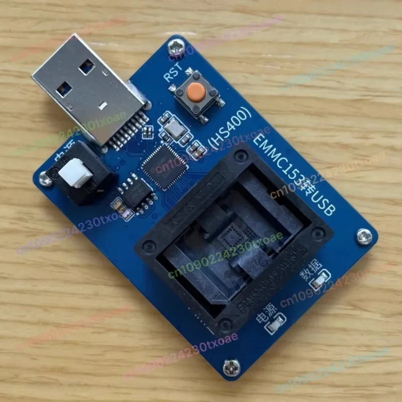 eMMC 153 USB3.0 Reader Writer Adapter with GL3227E Chip HS400 for eMMC Module Burn-in Testing