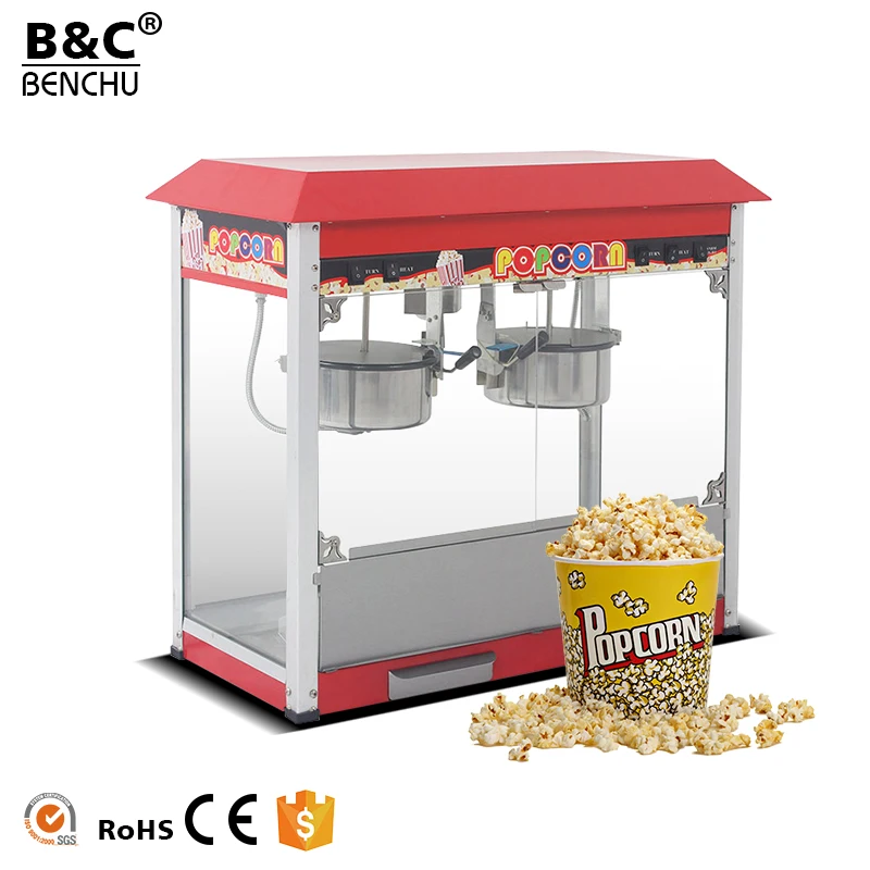 Commercial stainless steel double boiler caramel sweet popcorn machine for sale