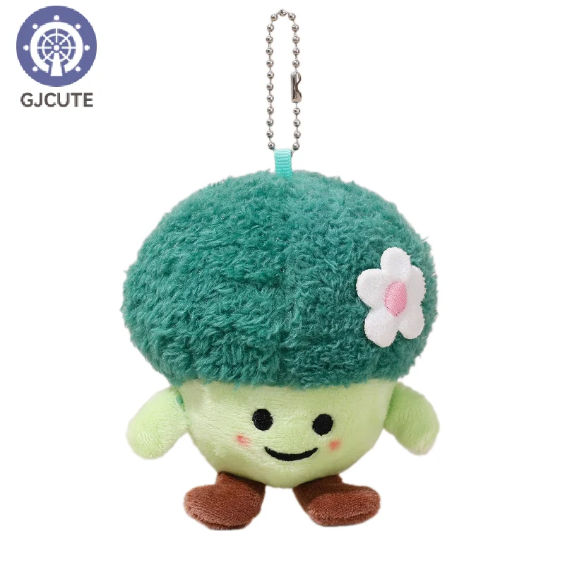 LLavero de juguete de felpa vegetal de simulación, colgante de brócoli de maíz de dibujos animados, llavero de muñeca de peluche suave, mochila, bolsa de coche, decoración, regalo para niños