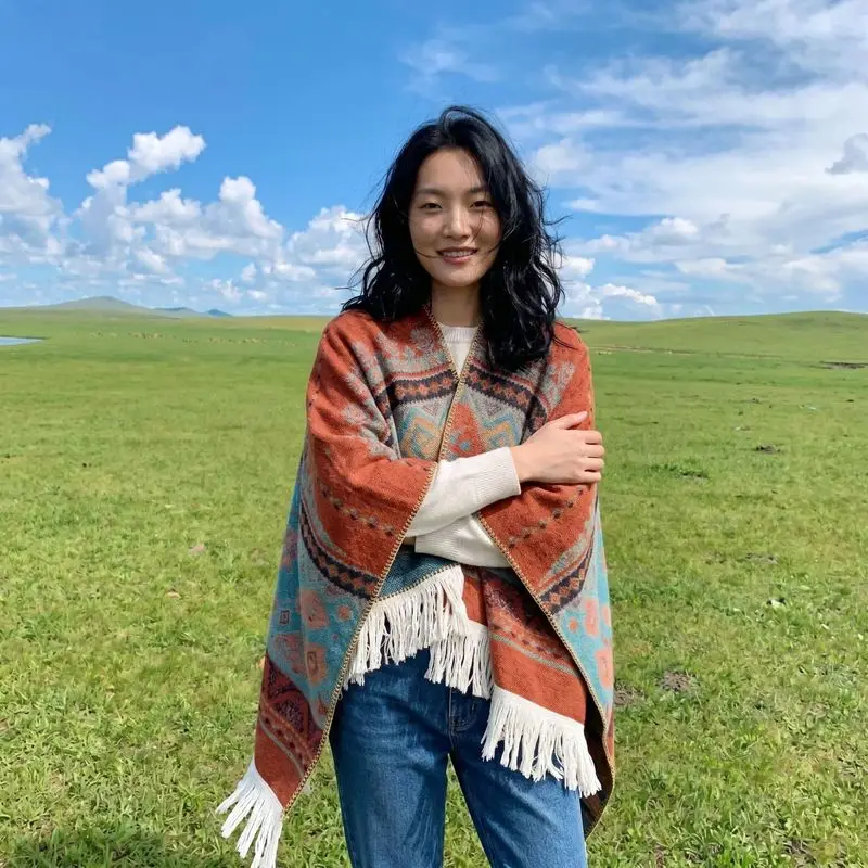 's shawl, air-conditioned room , travel cloak, women's large scarf