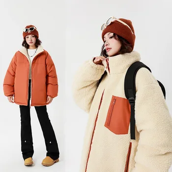 女性のための暖かいフリースコート,厚い豪華なコート,スタンドカラー,ジッパー,クラシックなオーバーコート,カジュアル,アウトドア,トレンディ,秋,冬,2022