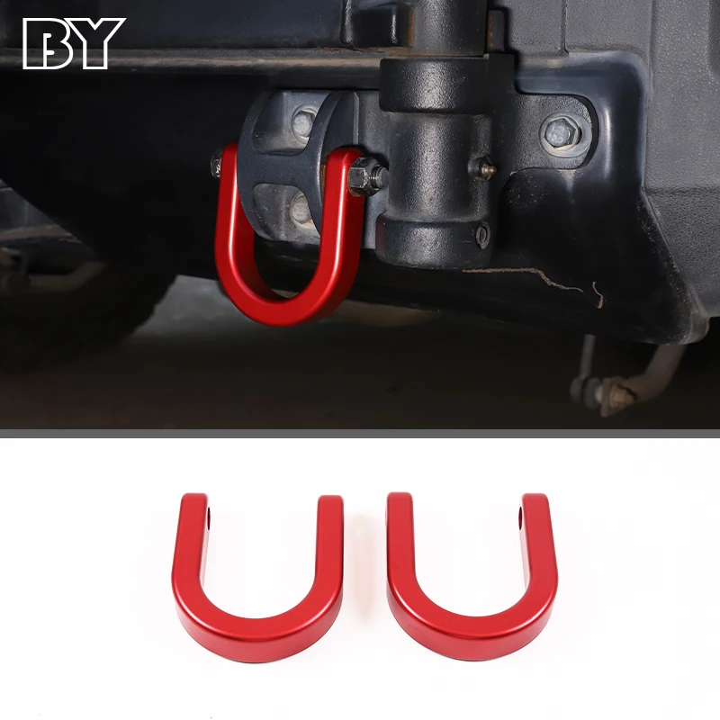 For Hummer H2 2003-2009 Aluminum Alloy Red Car Tow Hook Bumper Tow Hook Rear Trailer Hook Trim Car Accessories