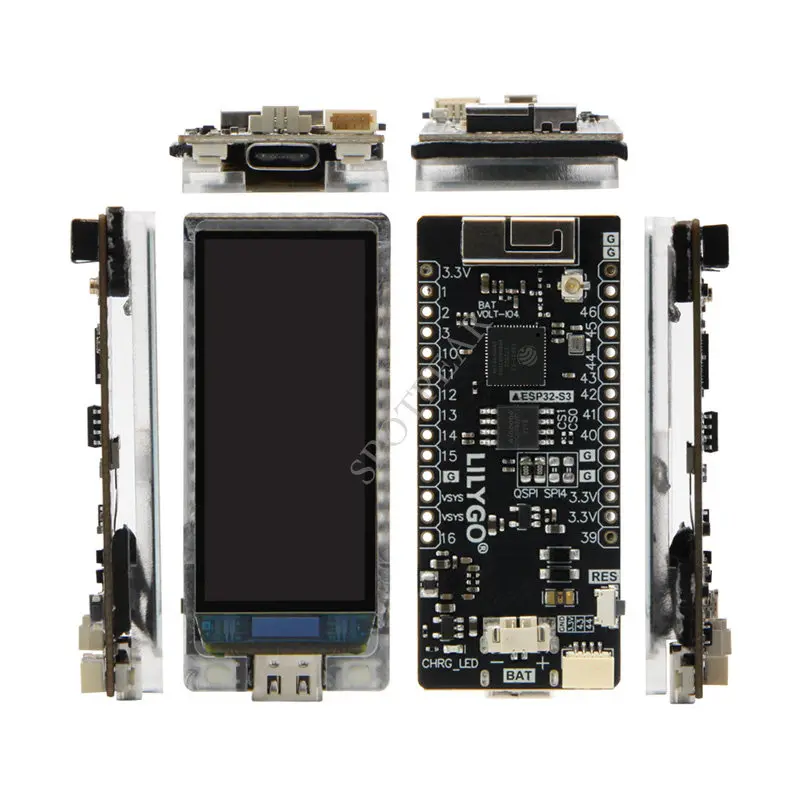 LILYGO ESP32-S3 development board T-Display-S3 AMOLED with 1.91-inch AMOLED display module