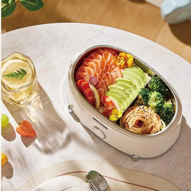 Boîte à déjeuner électrique Portable de 1200ml, isolation thermique sans eau, boîte à déjeuner de bureau en acier inoxydable 304, chauffage rapide des aliments