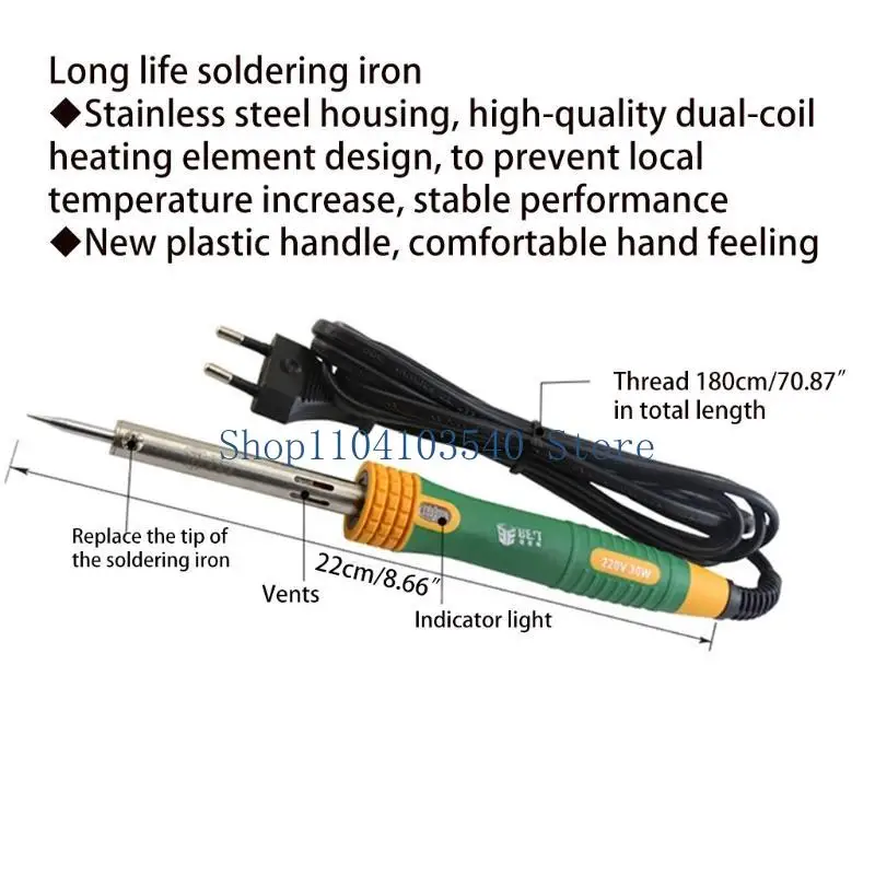 02DC 16 Pieces Soldering Iron Kit Multimeter Welding Tool for Electrical Electronics Appliance Repairs Multifunctional