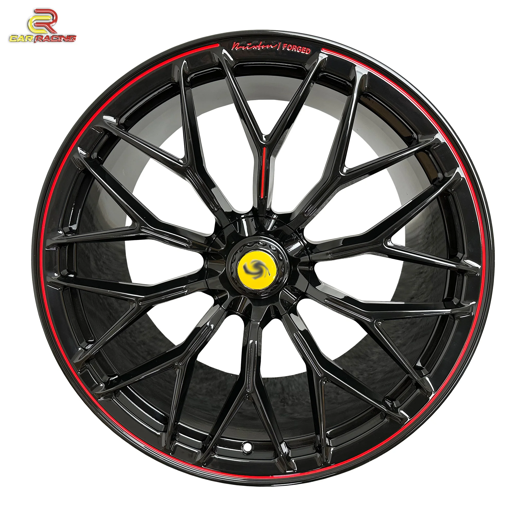 

Профессиональный высококачественный автомобиль и спортивный автомобиль, индивидуальная ступица колеса, черные колесные диски с красным краем, кованый автомобиль из алюминиевого сплава