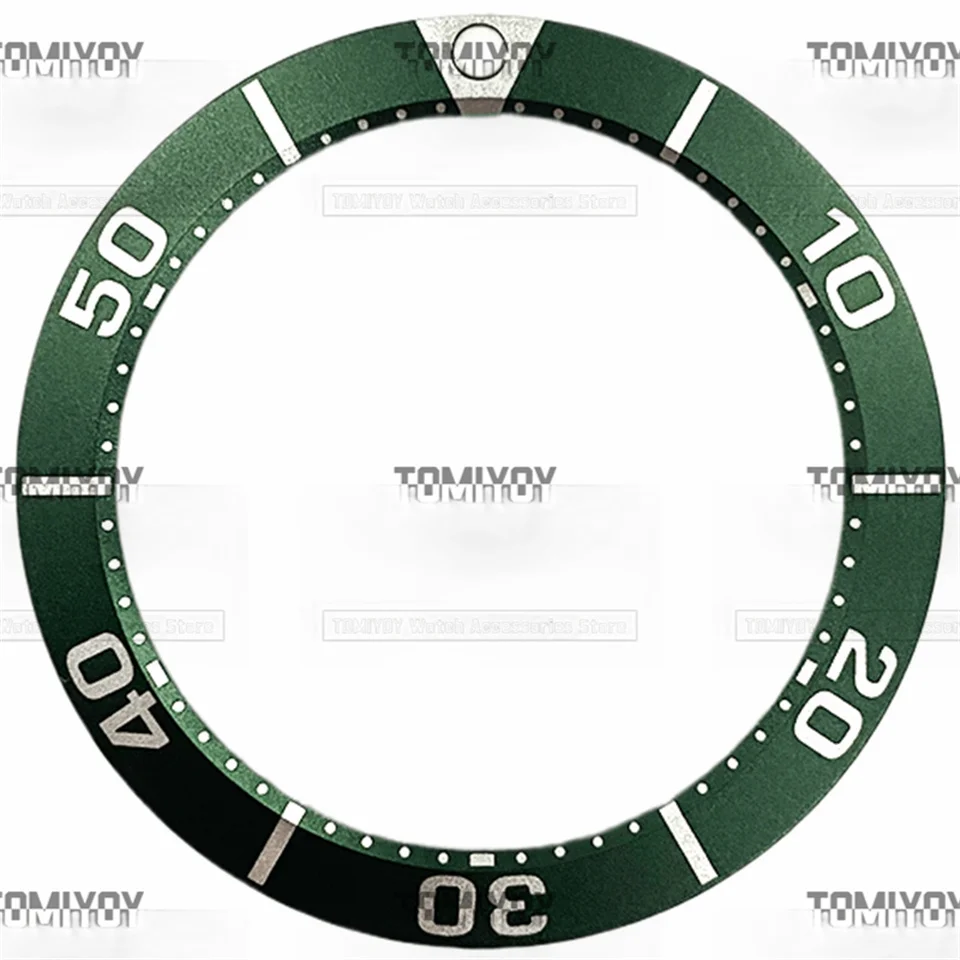 40MM*31.5MM Black Yellow Green White Aluminium flat Bezel Insert Fit for Seiko Ocean Series  Men's Mechanical Watch