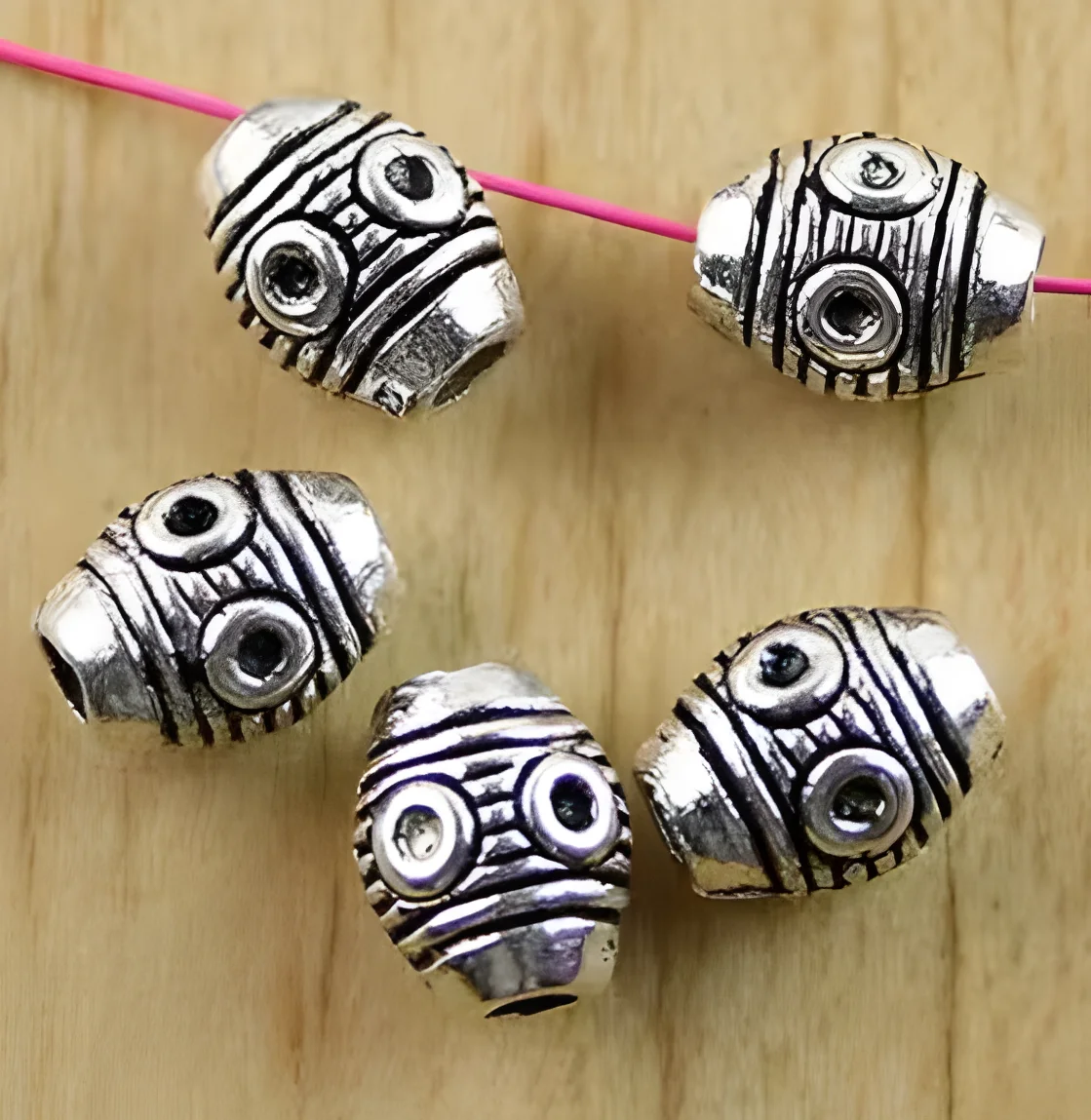 

25pcs 7x6.5mm Alloy metal tibetan silver spacer beads HW0354H