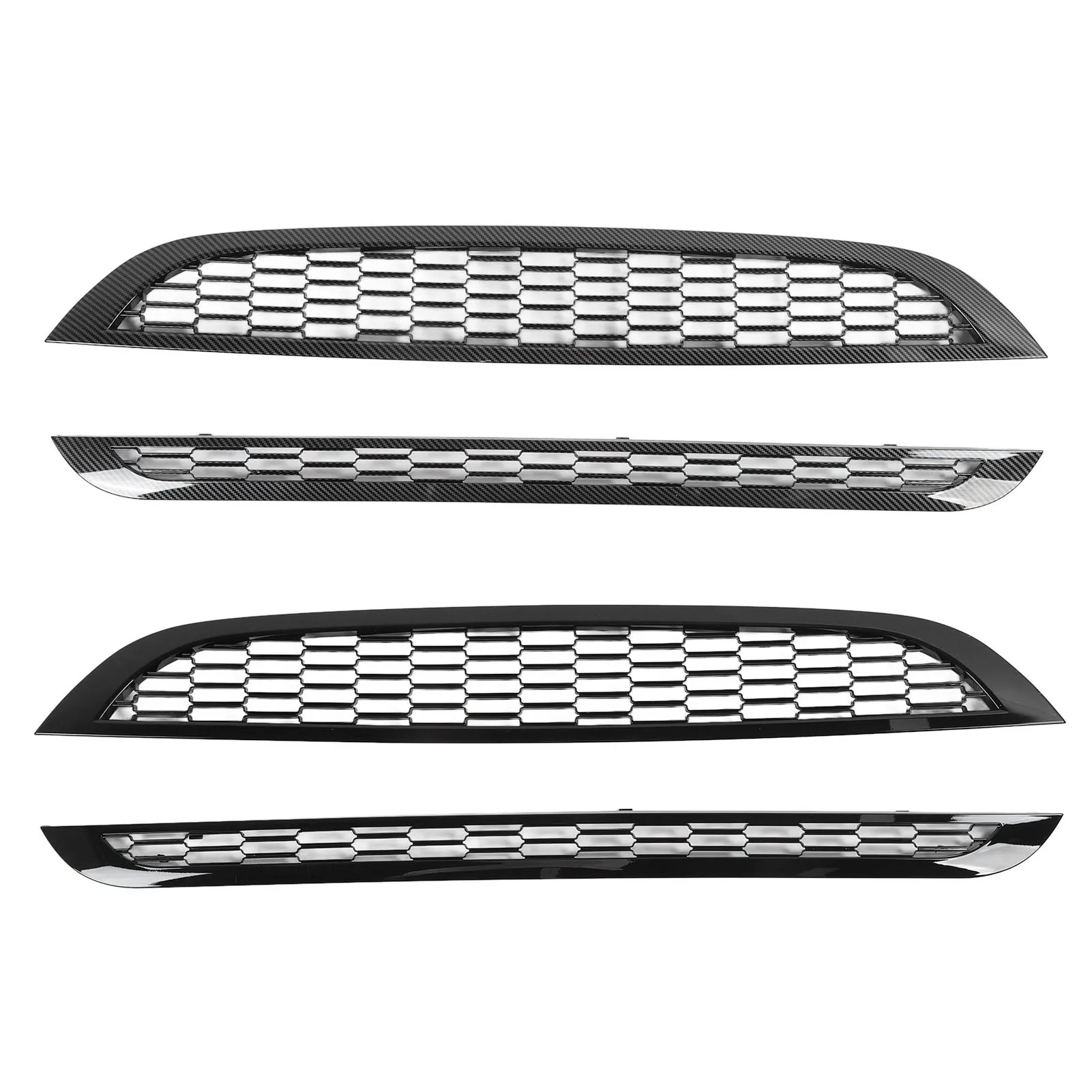 

Вставка в решетку радиатора (сетка) 51137026202, стильная верхняя и нижняя вставка в решетку переднего бампера для Mini Cooper R50 R53 R52