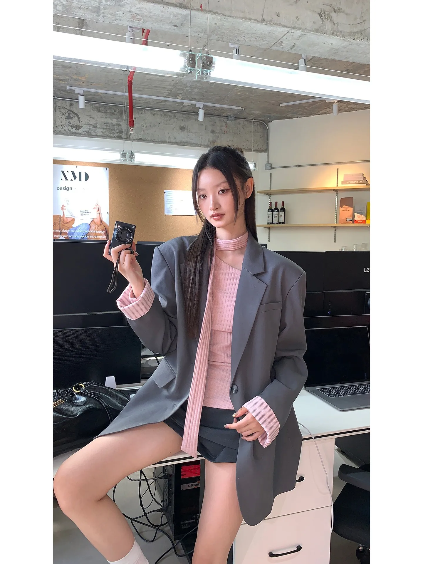 

Ay повседневный женский костюм Jaet, новинка 202, осень, элитный, маленький, уникальный, красивый, для поездок на работу, полиэфирная ткань