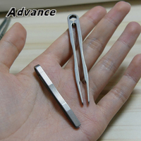 S/M Titanium Tweezer Titanium Alloy Clip Portable Tweezer Nipper EDC Outdoor Tool