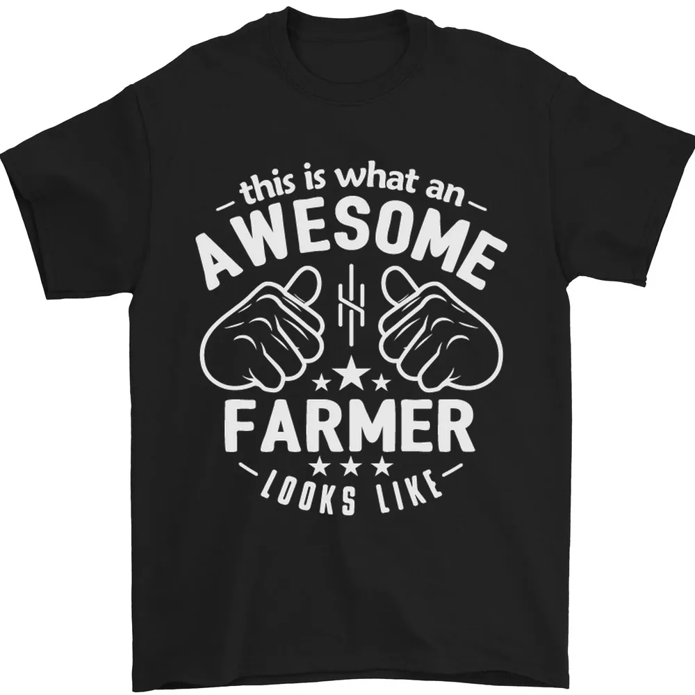 

This Is What an Awesome Farmer Looks Like Mens Women Summer Tees T-Shirt 100% Cotton Anime Graphic