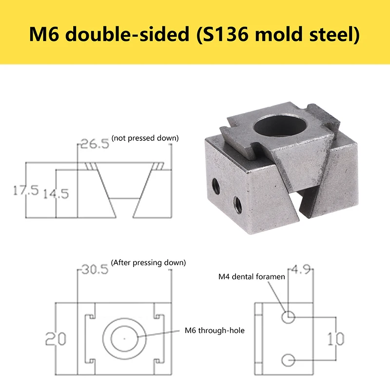 Adjustable Clamp Block Ok Fixture Tool For Frequent Workpiece Changes & Precise